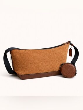 Coach Small Finn Crossbody Bag
With Pouch In Signature Suede